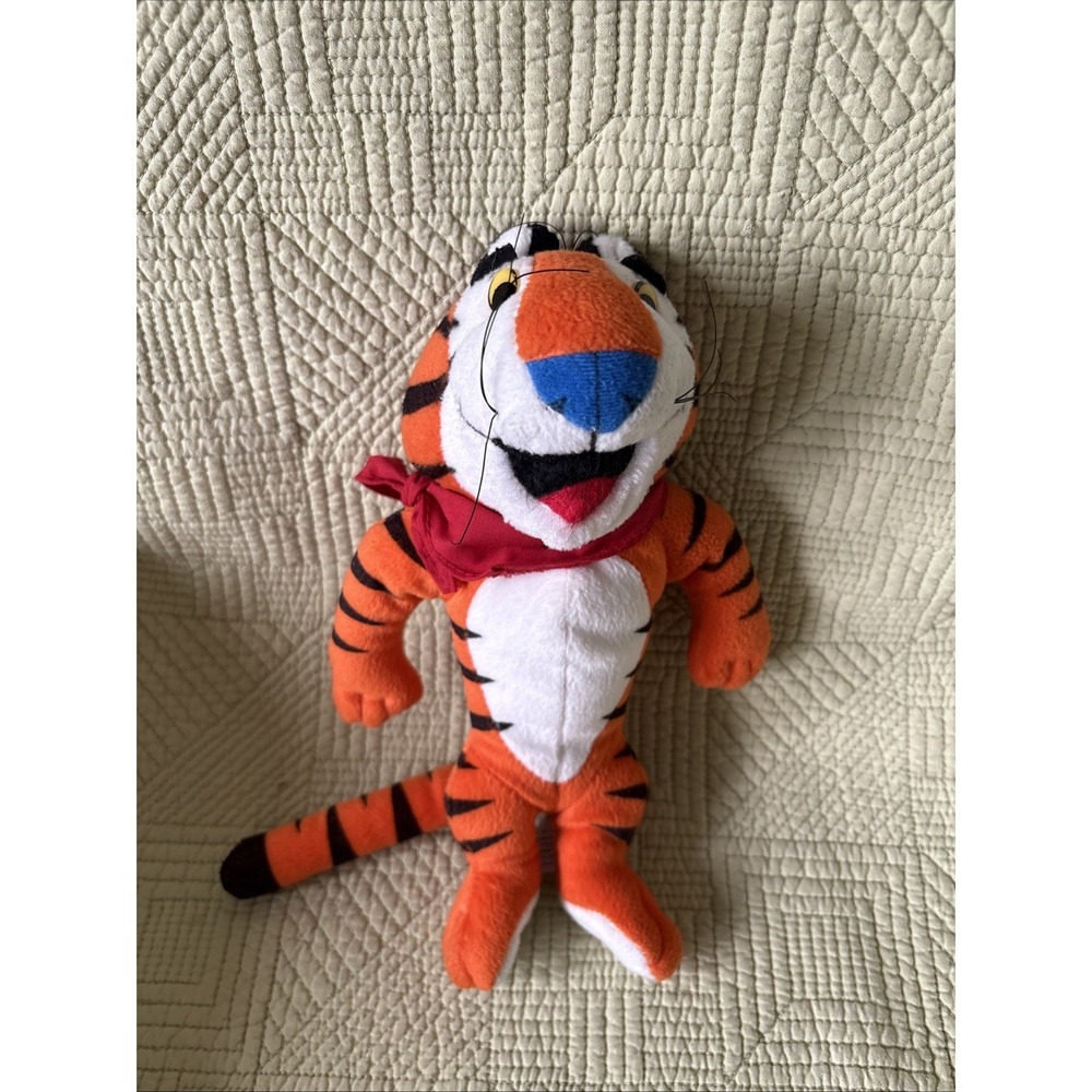 Vintage Tony the Tiger Plush 9" Kellogg's Stuffed Animal Red Bandana